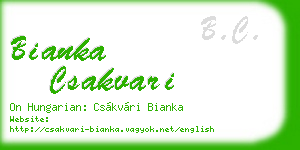 bianka csakvari business card